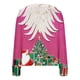 thumbnail image 4 of Cárdigan informal con estampado navideño para mujer, chaqueta con botones, blusa de poliéster, 4 of 5