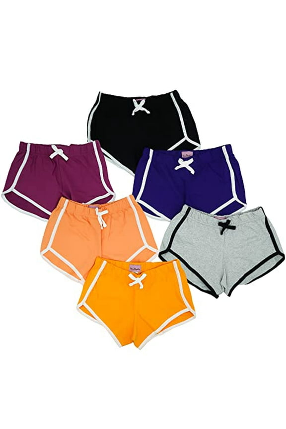 Girls 6 Pack Dolphin Shorts Cute Designs Comfy Cotton| Sizes 7/8-14/16