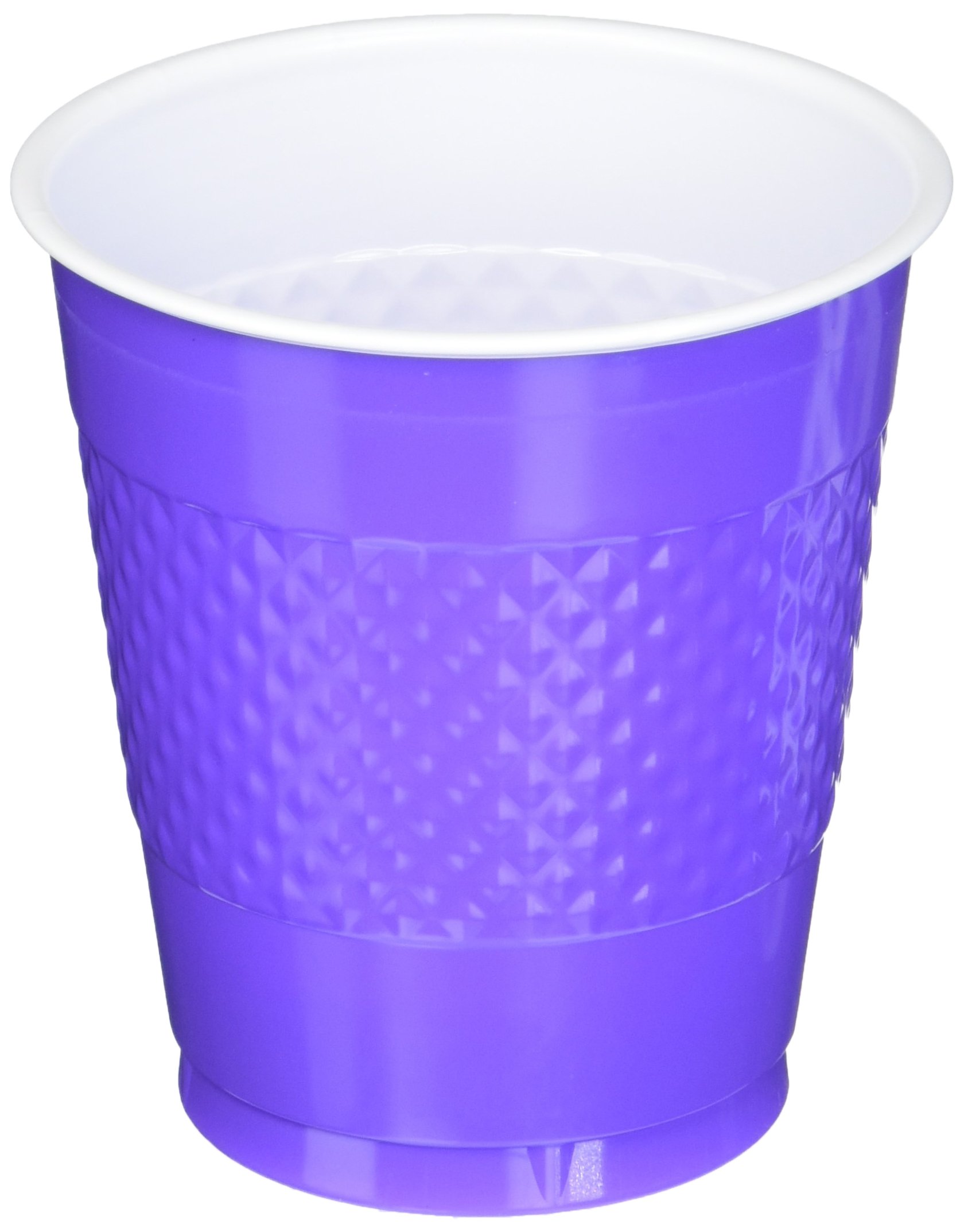 Amscan Party Ready Reusable Plastic Cups (20 Piece), Purple, 3.4 x 3.4