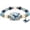 #01, variant on Ocean Guardians Keepsake Bracelet Collection, Women Beaded Stretch Bracelet with Ocean Animal Charms, Ocean Blue Beads Jewelry Gift for Women Ocean Lovers, Coastal Beach Accessory (#04)