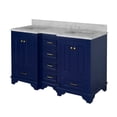 thumbnail image 6 of Nantucket 60" Double Bathroom Vanity with Royal Blue Cabinet and Carrara Marble Top, 6 of 6