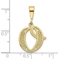 thumbnail image 3 of Solid 10k Yellow Gold Initial O Pendant, 3 of 5