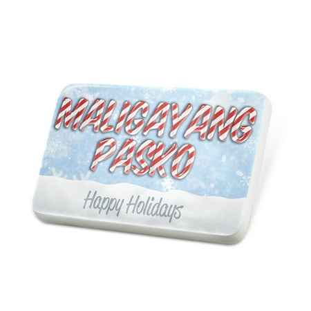 Porcelein Pin Merry Christmas in Tagalog from Philippines Lapel Badge – NEONBLOND