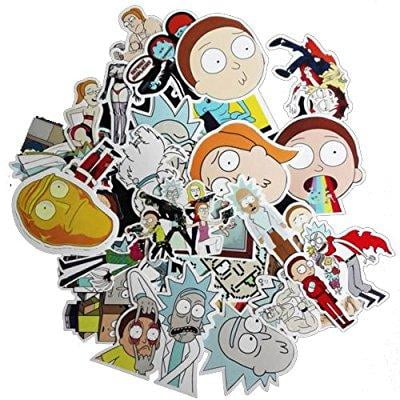 - 35pcs drama rick and morty stickers decal for snowboard laptop luggage car fridge diy styling vinyl home decor