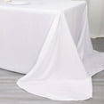 thumbnail image 3 of Efavormart 90x156" WHITE Wholesale Rectangle Polyester Round Corner Linen Wedding Party Restaurant Tablecloth, 3 of 10