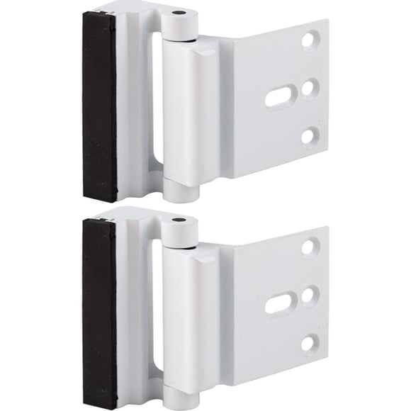 Serrure de Porte de Sécurité Domestique, Lot de 2 Serrure de Renforcement de Porte à l'Épreuve des Enfants avec Vis de 3 Pouces pour Porte à Bascule vers l'Intérieur, Serrure de Nuit Améliorée pour