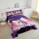 thumbnail image 4 of Tamaño Unicornio juegos de cama para Niñas Unicornio púrpura Juego de edredón Dormitorio lindo, 4 of 6