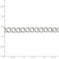 thumbnail image 4 of White Sterling Silver chain Curb 20 in 6.4 mm 6.4mm Polished Flat, 4 of 5