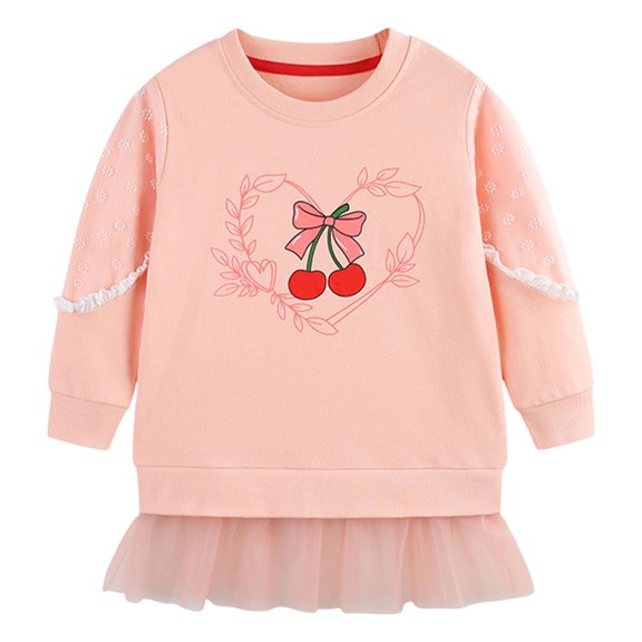 Mnyotv Cartoon Printed Crewneck Tops Long Sleeve Pullover Sweatshirts Kids Cute Fall Clothes Size 1-2 Years