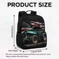 thumbnail image 7 of Jeiento Truck Toddler Backpack 13.5" for 2-6 Years Old, American Flag Preschool Bookbag with Large Compartment & Mesh Side Pockets, Lightweight Kids School Bag for Daycare Outdoor, 7 of 7
