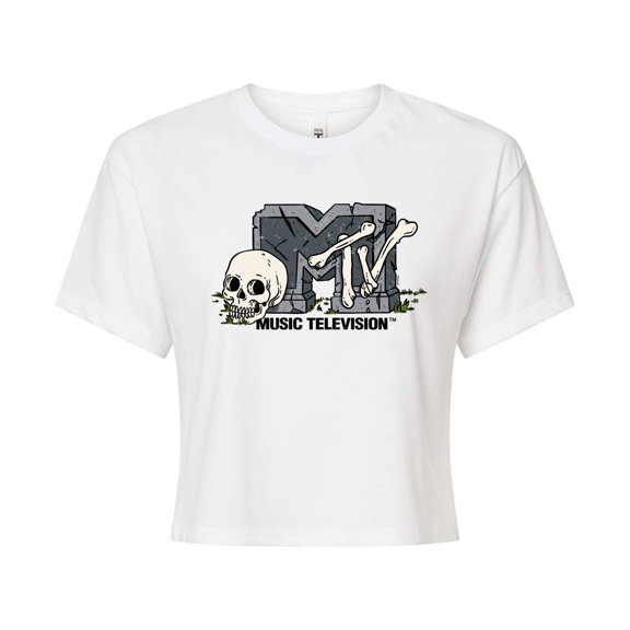 Mtv - Grave - Juniors Cropped Graphic T-Shirt