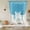 Azure, variant on Azure Blue Botanical Tie Up Curtains for Windows, Adjustable Balloon Window Shades, Vintage Florals Geometric Minimalist Kitchen Window Treatments Farmhouse Short Curtains with Rod Pocket 42"x45"