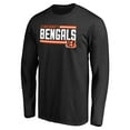 thumbnail image 2 of Men's Black Cincinnati Bengals Iconic Collection On Side Stripe Long Sleeve T-Shirt, 2 of 3