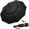 thumbnail image 1 of wonima02 62/54/46 Inch Umbrellas for Rain Large Travel Compact Golf Umbrella Inverted Windproof Double Canopy 10 Ribs Automatic Open/Close UPF50+ Sun UV Protection, 1 of 1