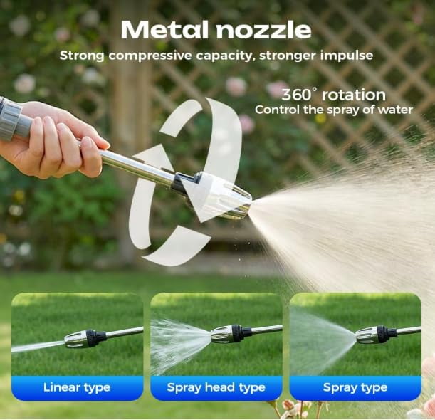 Turn Any Hose into a High Pressure Water Cleaning Jet, New Multi Function Lawn & Garden Watering Sprayer, Heavy Duty Garden Hose Nozzle, Spray Nozzles for Cleaning Yard Patio Car