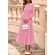 thumbnail image 4 of Vestido PRETTYGARDEN 2025 de punto midi rosa con mangas largas XXL, 4 of 8