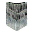 thumbnail image 4 of BLTIBY Womens Belly Dance Skirt Fringe Skirts Sparkly Sequin Hip Scarf Party Carnival Costume Rave Festival Outfit White Free Size, 4 of 5