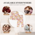 thumbnail image 7 of Fotbe Colorful Floral Pattern Long Sleeve Pajama Set for Women,Sleepwear Set,2-piece Loungewear Set,Soft PJs Comfy Nightwear with Pockets -Medium, 7 of 7