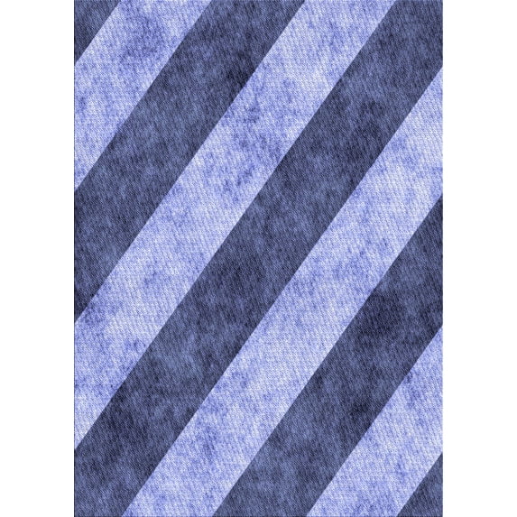 Ahgly Company Machine Washable Indoor Rectangle Transitional Day Sky Blue Area Rugs, 8' x 12'