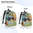 thumbnail image 2 of Kowoue Bluey Pattern Canvas Backpack – Student Double Shoulder Bag, Durable & Lightweight Canvas School & Outdoor Backpack-Small, 2 of 5