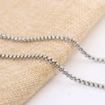 thumbnail image 2 of WHOLESALE 2-5mm Woman Man 316L Stainless Steel Square Rolo Box Chain 16-36'', 2 of 2