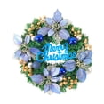 thumbnail image 2 of Guirnalda navideña para puerta, decoración colgante, hojas verdes reutilizables Azul 30cmx8cm, 2 of 9
