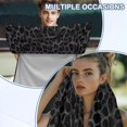 thumbnail image 6 of Uorisanigo Car Seat Cover Protector Gray Leopard Print Sweat Towel Seat Covers Bucket Fit Beach Swimming Outdoor Sports Universal Fit Most Cars Women Men Easy to Install, 6 of 7