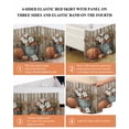 thumbnail image 6 of Pumpkin Cotton Bed Skirt Queen Size 16 Inch Drop, Barrel Wood Grain Fall Harvest Thanksgiving Wrap Around Dust Ruffle Bedskirts, Wrinkle & Fade Resistant Easy Fit Bedskirt with Adjustable Elastic, 6 of 8