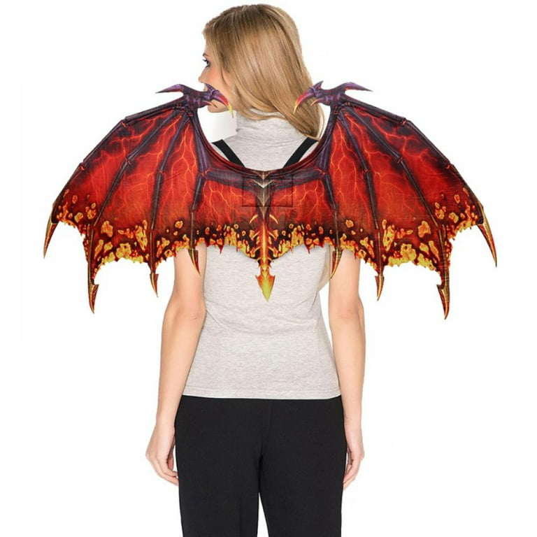 Adult Red Devil Wings Horns Headband Dragon Wings for Halloween Cosplay  Costumes