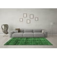 thumbnail image 3 of Ahgly Company Indoor Square Oriental Emerald Green Industrial Area Rugs, 4' Square, 3 of 4