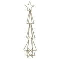 thumbnail image 5 of 17.5" LED Lighted B/O Gold Glittered Wire Christmas Cone Tree - Warm White Lights, 5 of 5