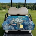 thumbnail image 2 of COEQINE Golf Cart Seat Covers with Carry Handle, Comfortable Golf Cart Seat Towel Blanket, Fits for EZGO Yamaha Club Car and Other 2-Seat Golf Carts, Blue Sea Turtle Coral, 2 of 8