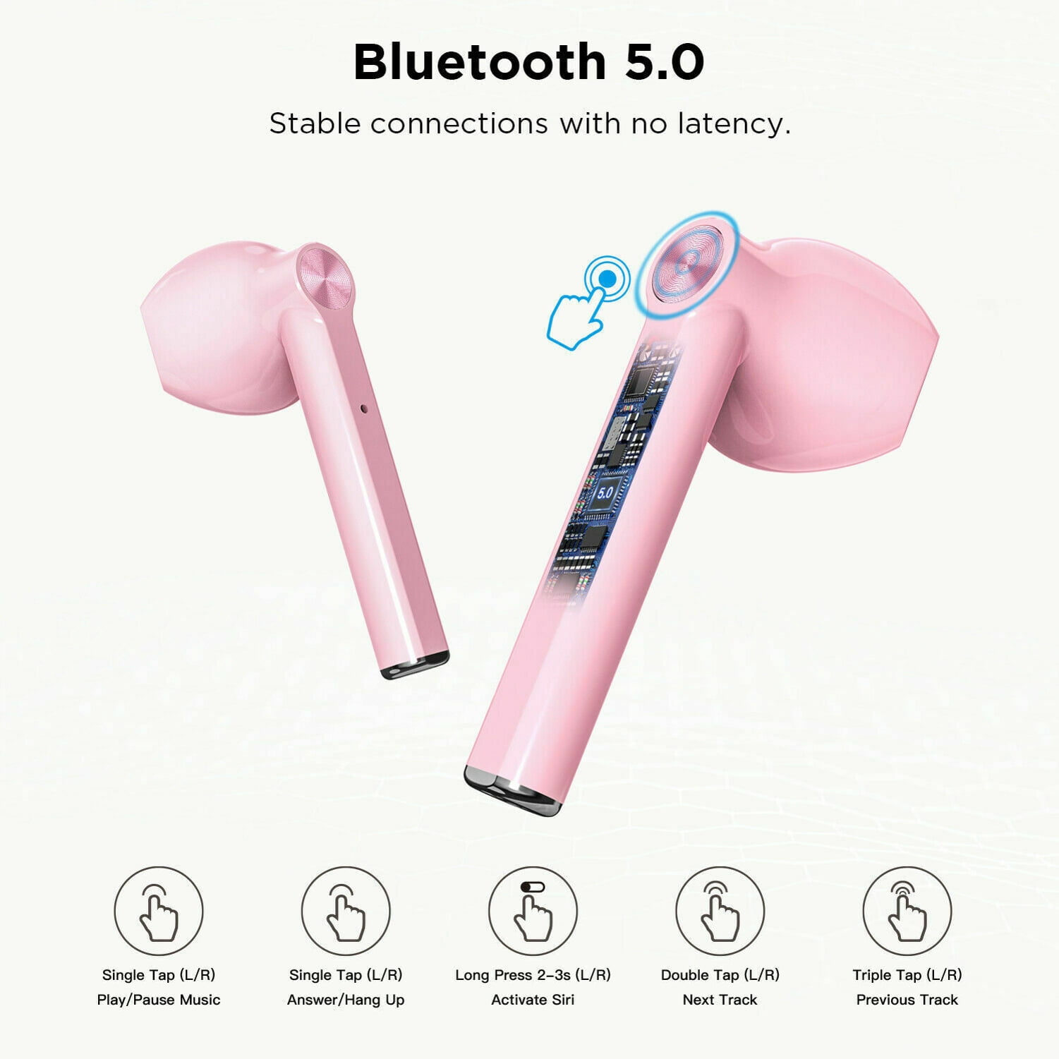 Wireless TWS Earphones for Samsung Galaxy Z Fold4/Fold 3 5G/Flip4/Flip 3 5G Phones - Earbuds Headphones True Stereo Headset Hands-free Mic G8J for Galaxy Z Fold4/Fold 3 5G/Flip4/Flip 3 5G Models