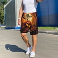 thumbnail image 5 of Mens Pajama Shorts, Halloween Full Moon Pumpkin Bat Sleep Shorts Men Pajama Bottoms Lounge PJ Shorts with Pockets, 5 of 6