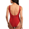 thumbnail image 5 of Women's G-III 4Her by Carl Banks Red Tampa Bay Buccaneers Making Waves One-Piece Swimsuit, 5 of 5