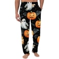 thumbnail image 2 of ASDFVBKG Mens Halloween Pyjama Jogger Pattern Loose Lounge Sleepwear Leisure Pajama Pant Black XL, 2 of 7