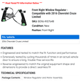 thumbnail image 2 of Front Right Window Regulator - Compatible with 2016 Chevy Cruze Limited, 2 of 2
