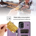 thumbnail image 4 of Design for Samsung Galaxy A51 5G Wallet Case,PU Leather Phone Case with Screen Protector Card Holder,Stand Shockproof Flip Protective Cover for A515g 51 51A Women Girls 6.5 inch Purple, 4 of 14