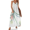 thumbnail image 1 of Vestido sin mangas a gran escala de piña rosa sobre blanco vestidos estilo coreano vestido largo mujer verano vestido largo vestidos para mujer, 1 of 7