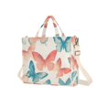 thumbnail image 7 of FORMRS Womens Corduroy Tote Bag Crossbody Shoulder Handbag with Pocket, Watercolor Butterflies, 7 of 7