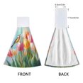 thumbnail image 3 of Haosy 2 Pack Kitchen Wash Cloths with Hanging Loops Absorbent Absorbent Quick Drying Hand Towels, Watercolor Bird Tulip, 3 of 7