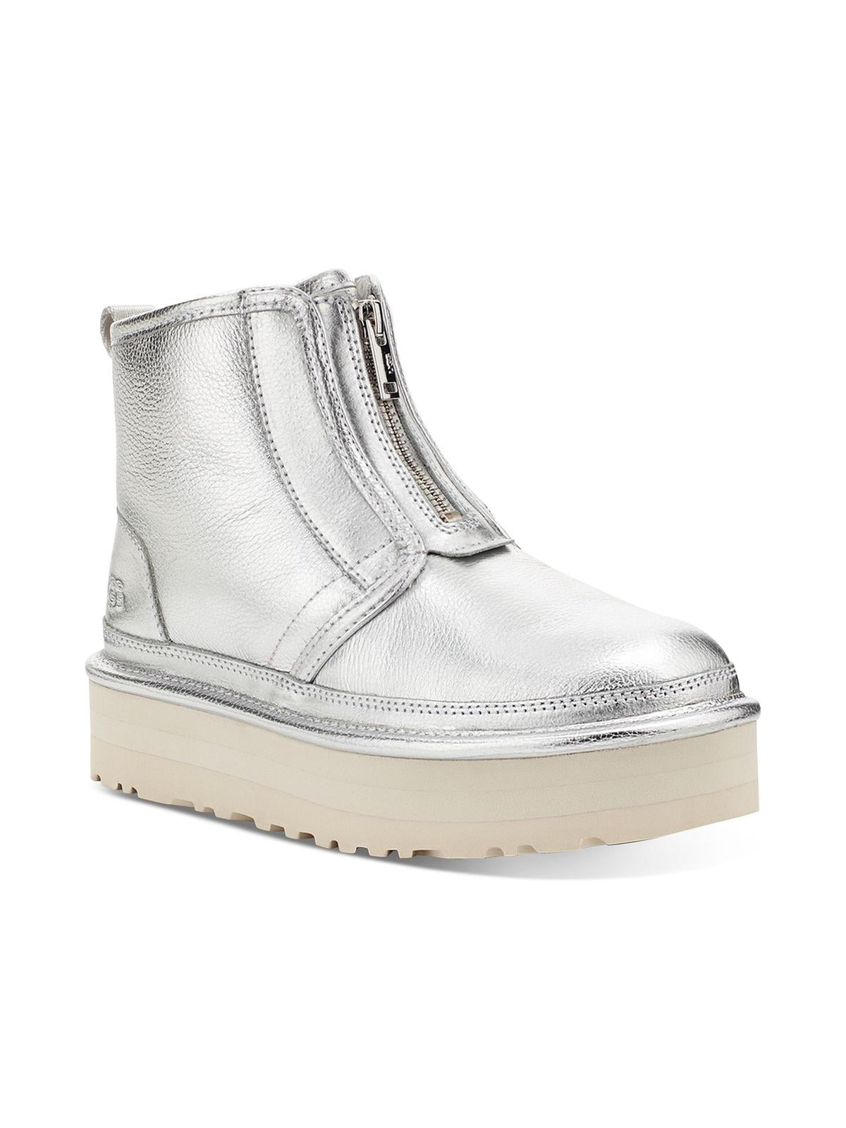 Banzai wol platform Ugg Womens Neumel Platform Zip Leather Ankle Boots Silver 9 Medium (B,M) -  Walmart.com