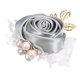 thumbnail image 1 of Uxcell Pulsera de muñeca de flores artificiales, paquete de 1 pulsera de rosa para novias y novios, decorativa, 7x7cm, gris claro, 1 of 5