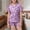 Purple, variant on Girls Sleepwear for Girls - Cute Cartoon Heart Print Short Sleeve Pajamas Set with Shorts – Comfortable Loungewear for Kids 2-13 Years