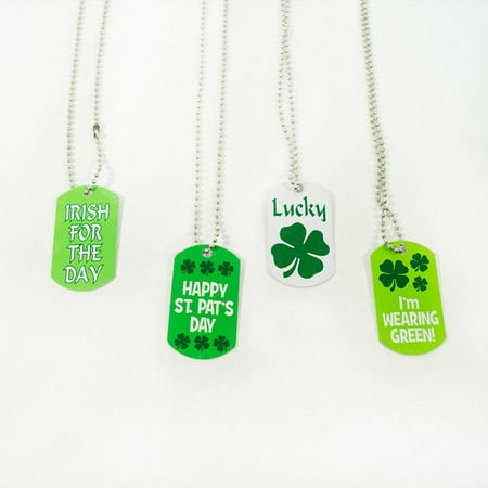 St. Patrick's Day Dog Tag Necklaces