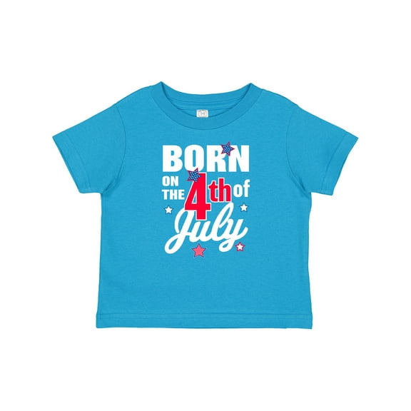 Inktastic Born on the 4th of July Boys or Girls Baby T-Shirt