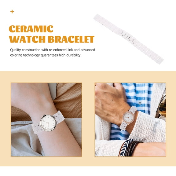 KONTONTY Mens Watch Band Ceramic Watch Strap for Exercise 1Set