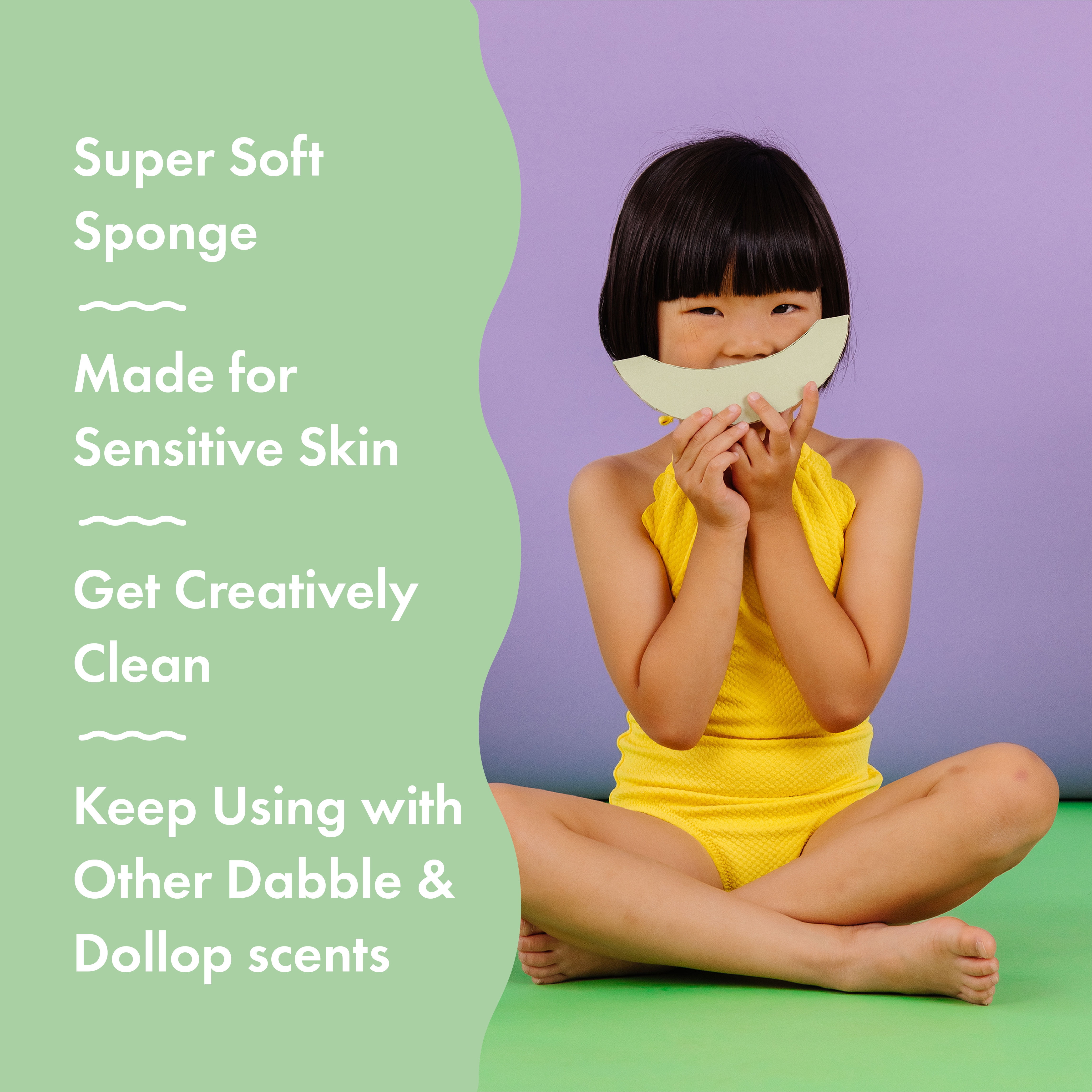 Dabble & Dollop SpongePop™ - Sponge with Built-In Body Wash, Honeydew Scent - 3 oz