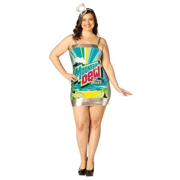 Imposta Costumes Mountain Dew Baja Blast Dress Halloween Cosutme, Green, Women's Size 12-16, 30067-LXL