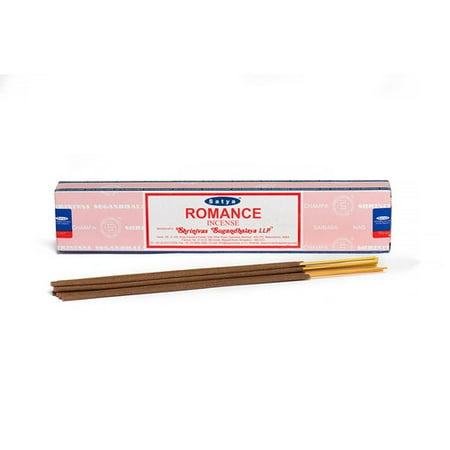 Incense Indian Romance Stick Incense, 15 Gram (12 to 15 Stick) Box, Satya Nag Champa Variety, Masala Incense Imported From India ()